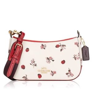 Coach Jes Baguette With Ladybug Floral Print